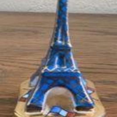 PPP152- Collectible Atelier De Limoges France Effiel Tower Trinket Box