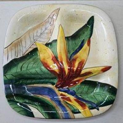 PPP187-Beautiful Bird Of Paradise Divided Platter