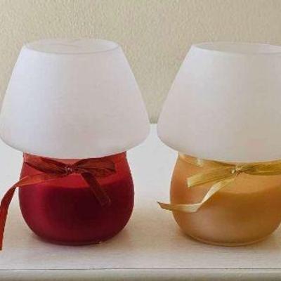 PPP139-A Quartet Of Scented Candles W/Frosted Shades