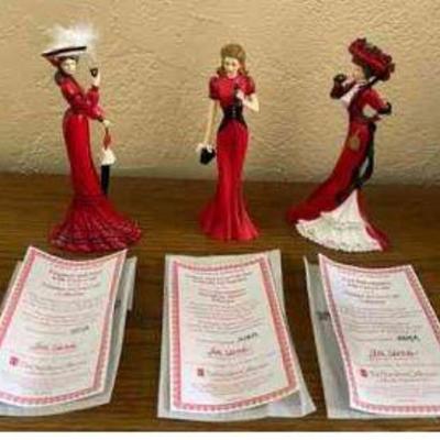 PPP092- (3) Elegance Of Coca Cola Collection Figurines