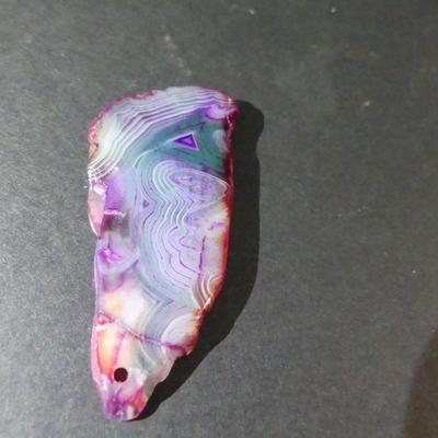 Ready-to-Set Pink Onyx Agate Slice - 60mm x 25mm - 69.5 ct