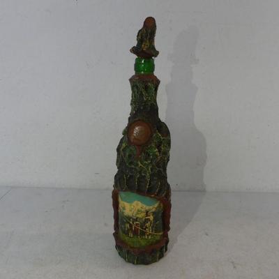 Vintage Alpine Family Ceramic Decorative Diorama Wine Bottle/Decanter