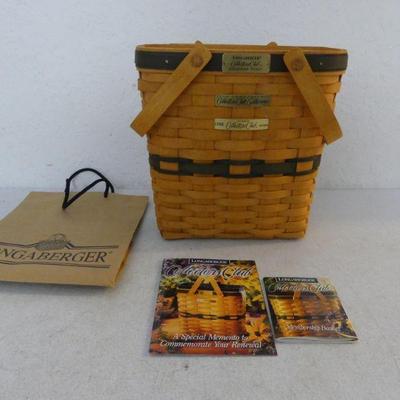 Double Signed (Richard AND JoAnne) Vintage 1998 Longaberger Collectors Club Membership Basket - New in Box
