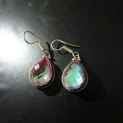 Prism Crystal Dangle Earrings - TW 10.8g