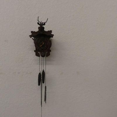 Vintage German Made Stag Hunt Cuckoo Clock