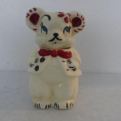 Vintage 1940s Turnabout Teddy Bear Cookie Jar - 12½" Tall