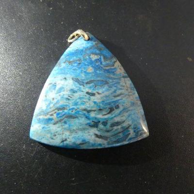 Ready-to-Set Triangular Crazy Lace Agate - 40mm x 45mm - 78.5 ct