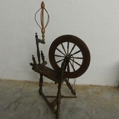 Antique Flax Spinning Wheel