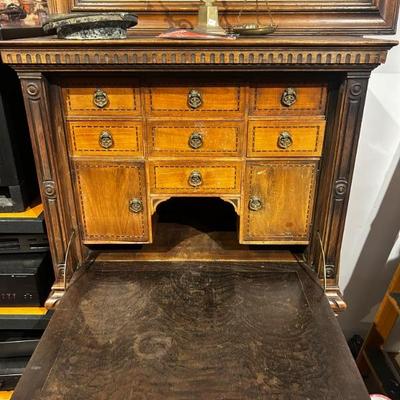 Antique Secretary desk on stand 