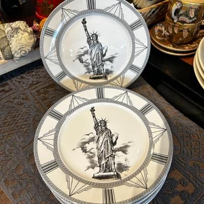 Statue of Liberty salad plates by Royal Norfolk