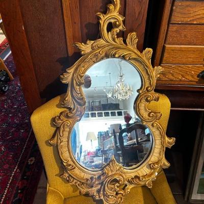 Gilt accent mirrors 