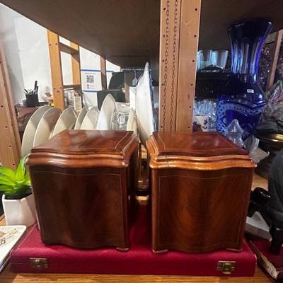 A Pair of Antique wood cigar boxes 