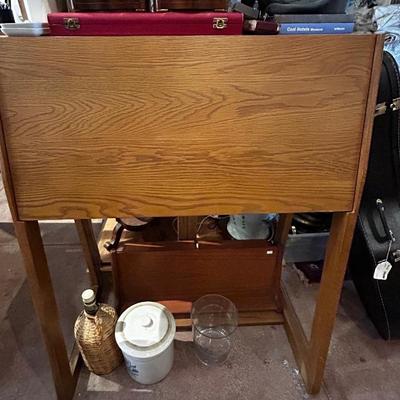 Mcm wood veneer secretary desk