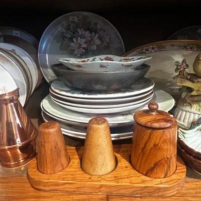Vintage Walnut Condiment set Danish 1960s
