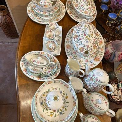 Large 200+ piece Bone China set by Minto Haddon Hall 
