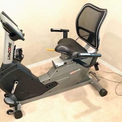GRLI802 Lifecore Exercise Bike	950 RBS model with adjustable seat position. Bike has been tested and works. measures approximately 48...