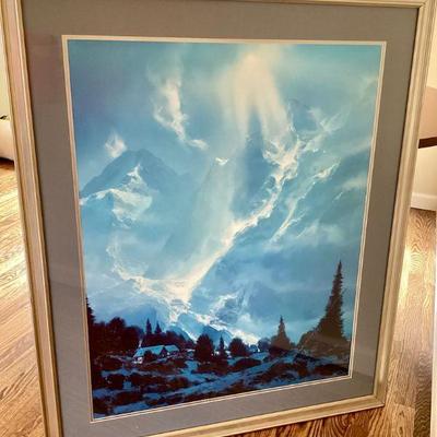 GRLI706 Signed, Large, Dale Turbrush Print	Scenic winter picture by New Mexico artist Dale Turbish. 
