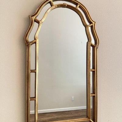 GRLI704 Gilt Gold Mirror	Formal, arched feature. Ready to hang. Measures approximately 43x25 inches.
