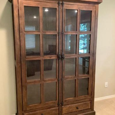 GRLI803 Hardwood Cabinet	Measures approximately 54" wide by 17" deep by 80" tall.

