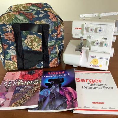 GRLI807 Electric Serger	Janome brand, model is magnolia 7034d. Tested and works, includes three serger/overlock instruction books and...