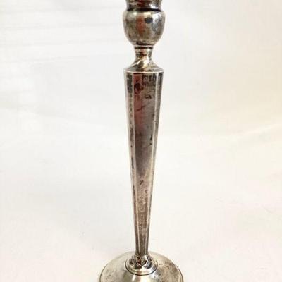 GRLI712 Weighted Sterling Candlesticks & 925 Covered Glasses	All pieces need a good polish. Glasses are stamped 925 Mexico. 8 glasses.
