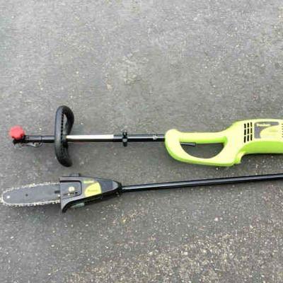 NOBE343 Poulan Model 810 EDT Power Trimmer	Trimmer comes apart into 2 sections for easy storage.  Great for those out of reach limbing...