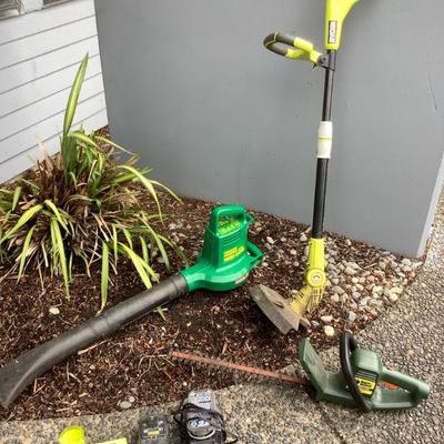 TEMA340 Ryobi & Black & Decker Landscaping Tools	Lot includes a Ryobi Trimmer with Charger and 2 batteries plus 5 rolls of...