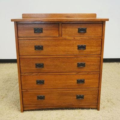 1161	MASTER CRAFT MISSION OAK STYLE 6 DRAWER CHEST, DRAWERS ARE CEDAR LINED, APPROXIMATEY 19 IN X 40 IN X 48 IN H
