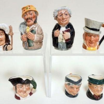 1026	ROYAL DOULTON TOBIES, GROUP OF 11, TALLEST APPROXIMATELY 4 IN
