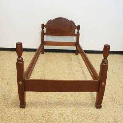 1156	HARDEN CHERRY SINGLE BED, APPROXIMATELY 43 IN X 87 IN X 43 IN H
