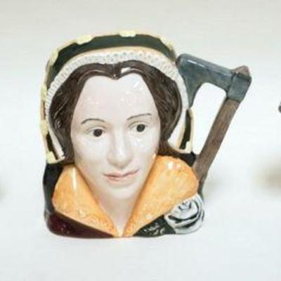 1020	3 ROYAL DOULTON TOBIES, SANCHO PANCA, CATHERINE HOWARD, HENRY VIII, TALLEST APPROXIMATELY 7 1/2 IN
