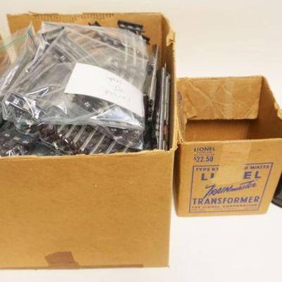 1291	LARGE SELECTION OF LIONEL O GAUGE & SUPER O TRACK W/LIONEL 190 WATT X-FORMER
