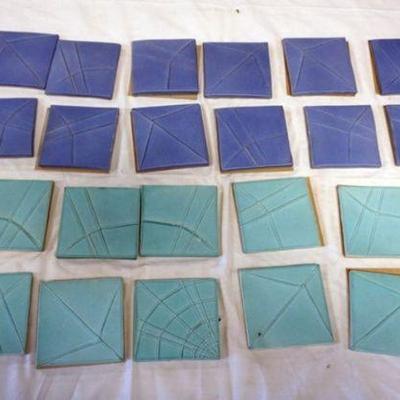 1044	NATALIE SURVING ARCHITECTURAL TILES, SURVING STUDIOS, SPIDER WEBS, EACH APPROXIMATELY 4 IN X 4 IN, 16 TILES
