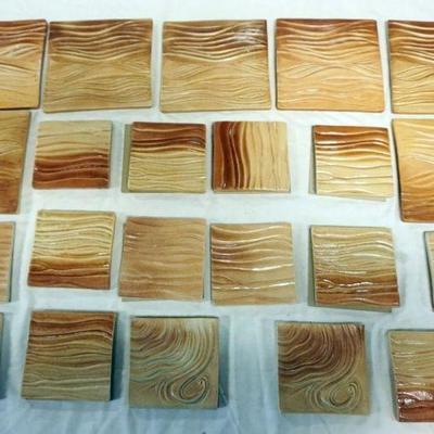 1054	NATALIE SURVING ARCHITECTURAL TILES, SURVING STUDIOS, LARGEST APPROXIMATELY 6 IN X 6 IN, 22 TILES
