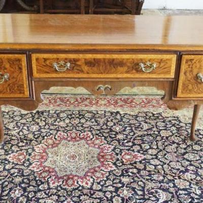 1173	LADIES 3 DRAWER WRITING TABLE WITH BURL WOOD DRAWER FRONTS
