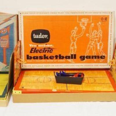 1241	3 VINTAGE BASKETBALL GAMES INCLUDING TUDOR BASKETBALL & CADACO BAS-KET, UNTESTED, UNSURE IF COMPLETE
