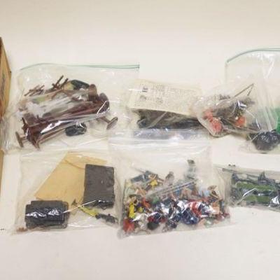 1293	LIONEL TRAIN ACCESSORIES NO 110 TRESLE SET & PLASTIC TREES, TELPHONE POLE, LIGHTS & PEOPLE
