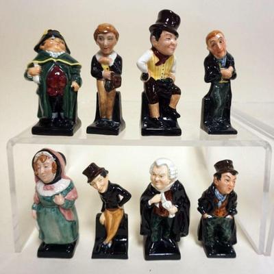 1028	ROYAL DOULTON DICKENS FIGURINES, GROUP OF 8, TALLEST APPROXIMATELY 5 IN
