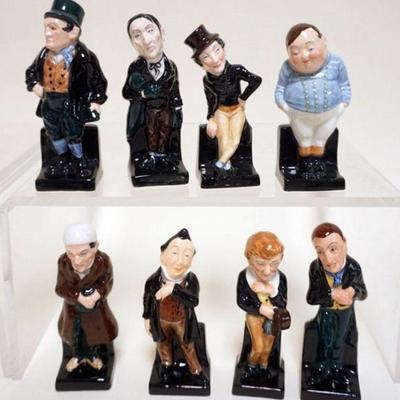 1029	ROYAL DOULTON DICKENS FIGURINES, GROUP OF 8, TALLEST APPROXIMATELY 5 IN
