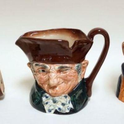 1018	3 ROYAL DOULTON TOBIES, YACHTSMAN, JANE SEYMOUR, OLD CHARLEY, TALLEST APPROXIMATELY 8 IN

