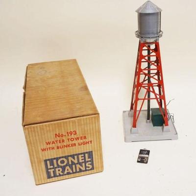 1289	LIONEL O GAUGE TRAIN NO 193 WATER TOWER W/BLINKING LIGHTS
