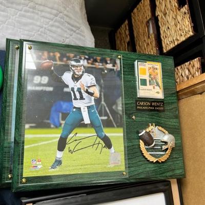 Signed Carson Wentz Plaque