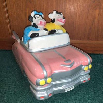 WWW120 Ceramic Driving Cow Decor