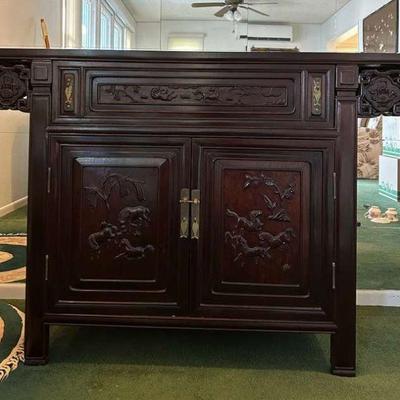 WWW036- Vintage Chinese Wooden Altar Cabinet