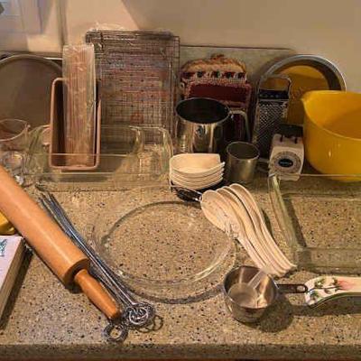 WWW127 Pyrex Bakeware, Wooden Rolling Pin, Tile Trivets & More!