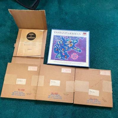 WWW097 Learn Japanese And German Language Vintage Vinyl Records