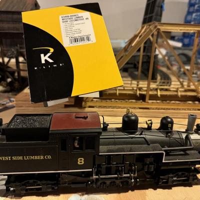 K-LINE Westside Lumber Shay Locomotive #8 K3499-0008CC. $400