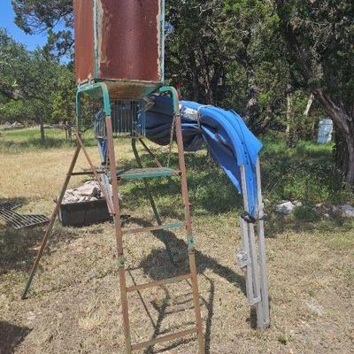 deer feeder & boat awning