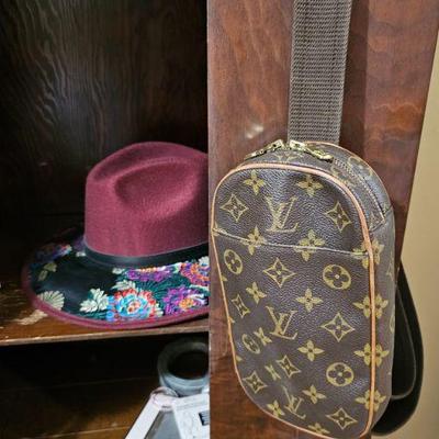 original art, purse Louis Vuitton, scarfs, armoire