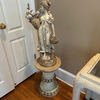 Stone Roman Lady Garden Statue